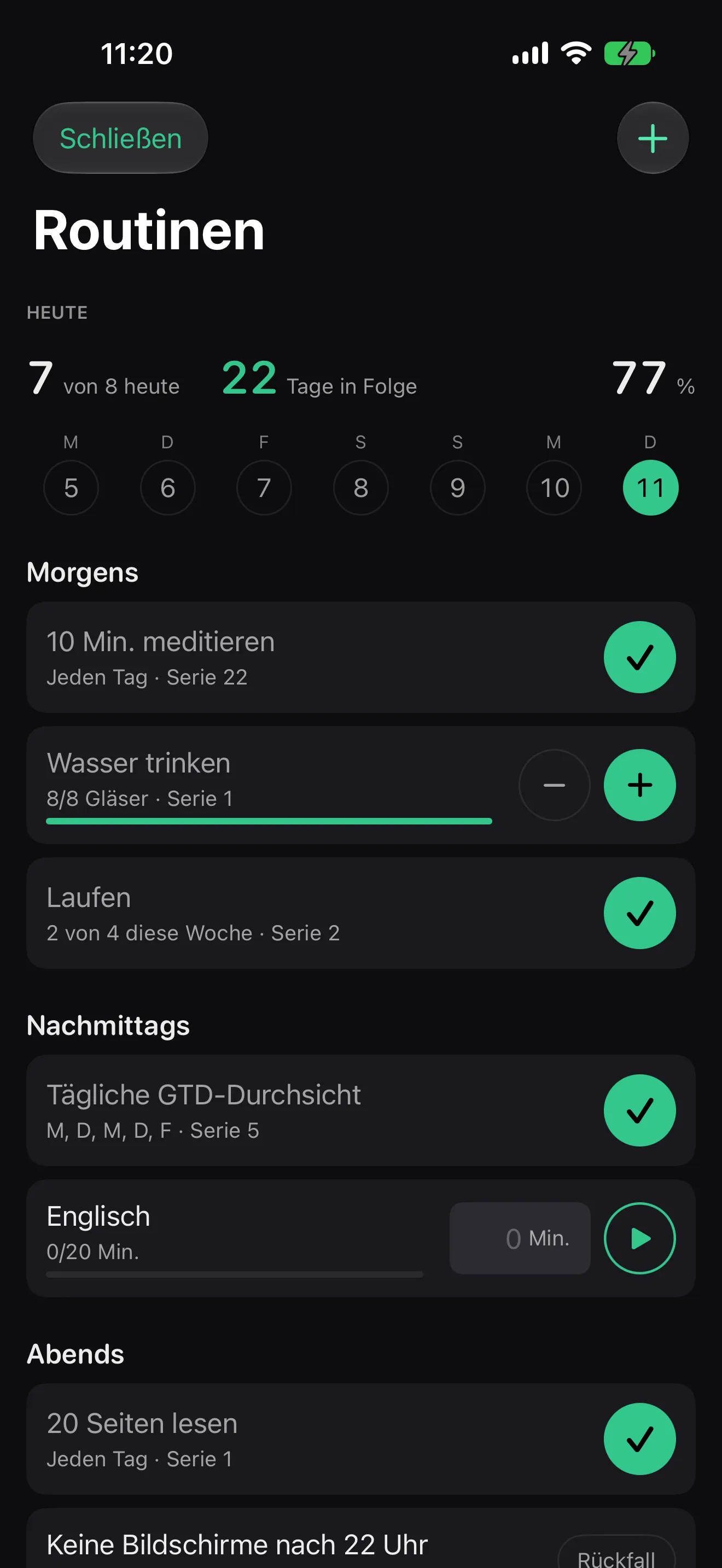 Olena en iPhone: la lista de proyectos